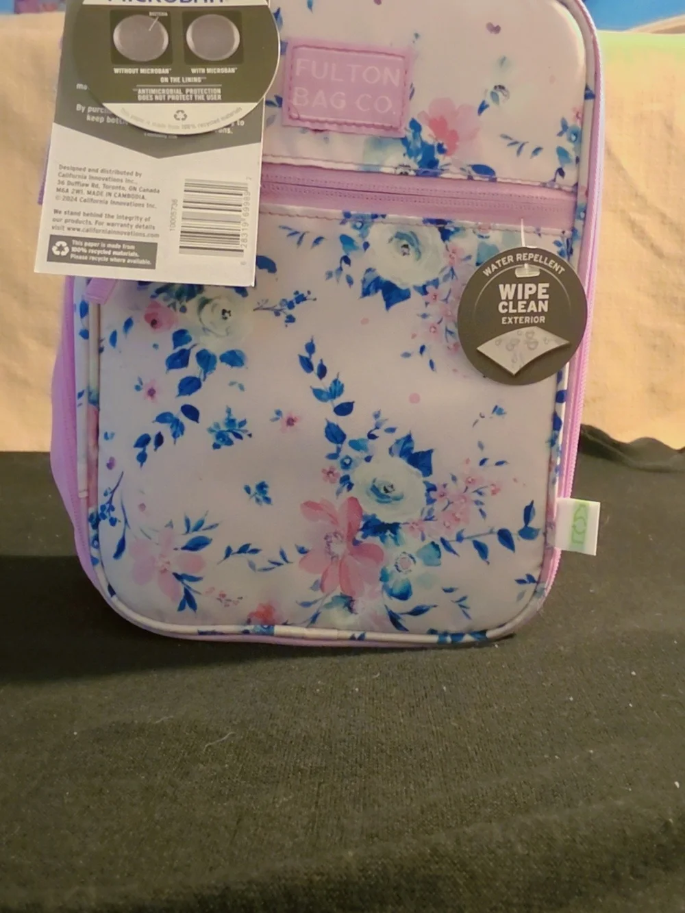 Kids Floral Lunch Bag - Pink & Blue